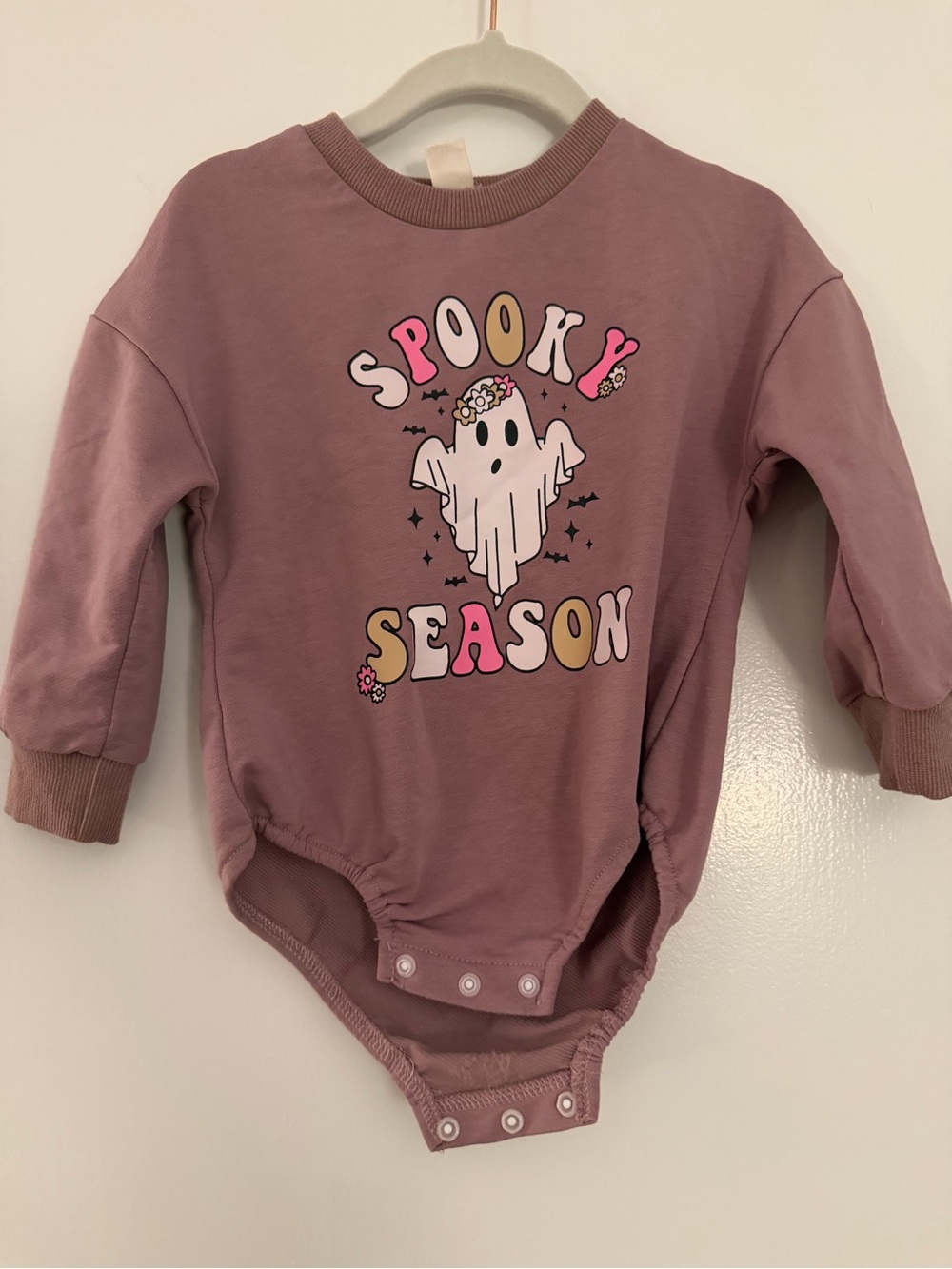 Baby girl spooky season ghost bubble romper size 9-12m